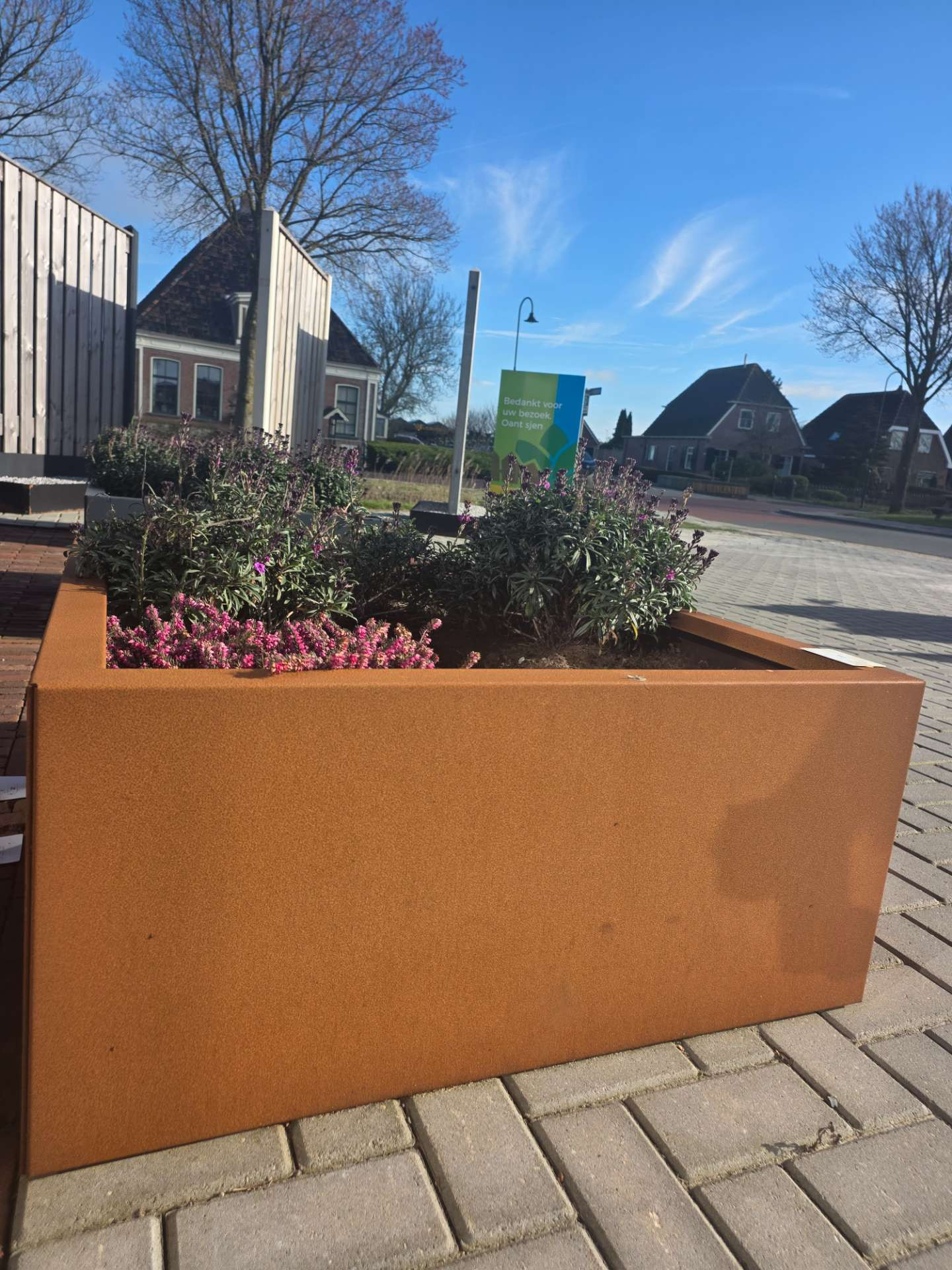 Bloembak corten (90x90x40)
