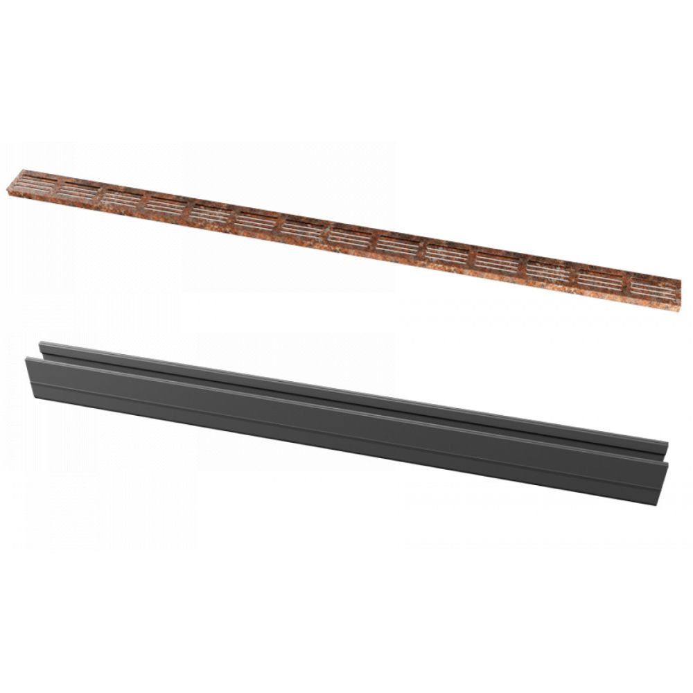 Ultra drain cortenline watergoot 120 cm incl. rooster